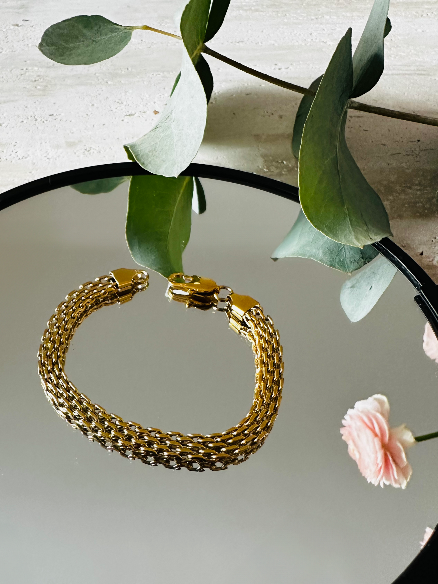 Bracelet Chaîne Classique en Plaqué Or 18K