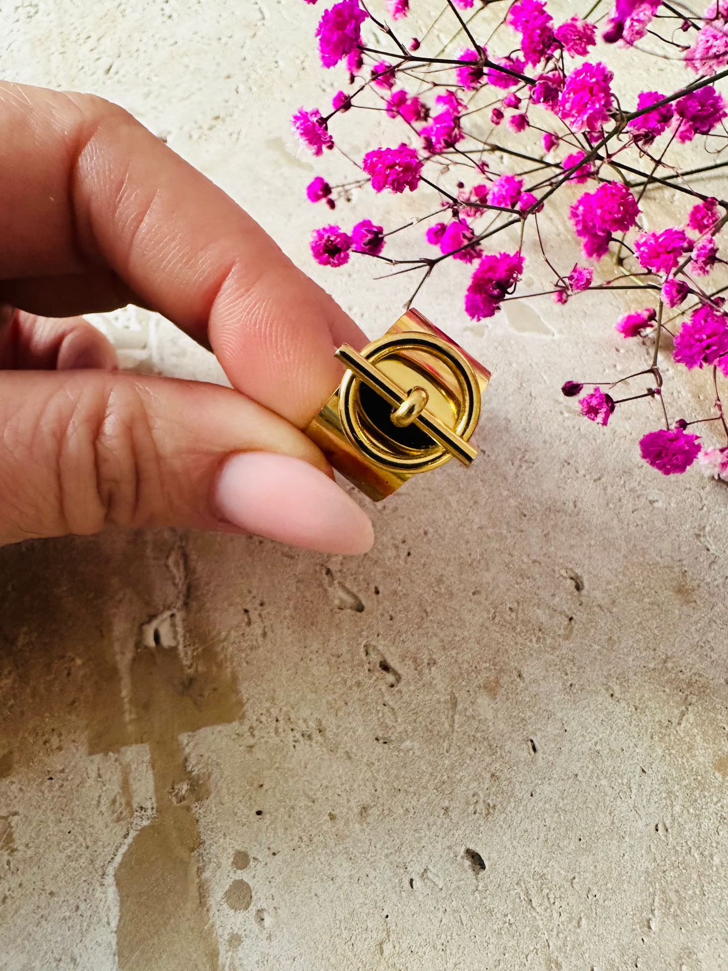 H Bague Locker - Or et Argent