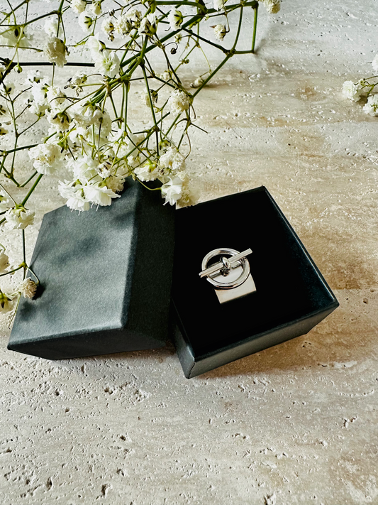 H Bague Locker - Or et Argent