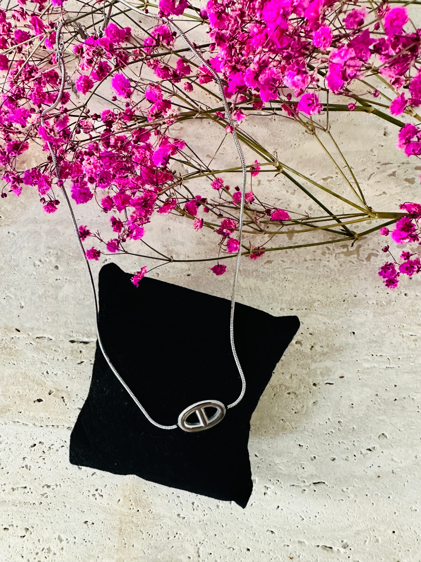 Collier maille marine en acier inoxydable – finition or ou argent