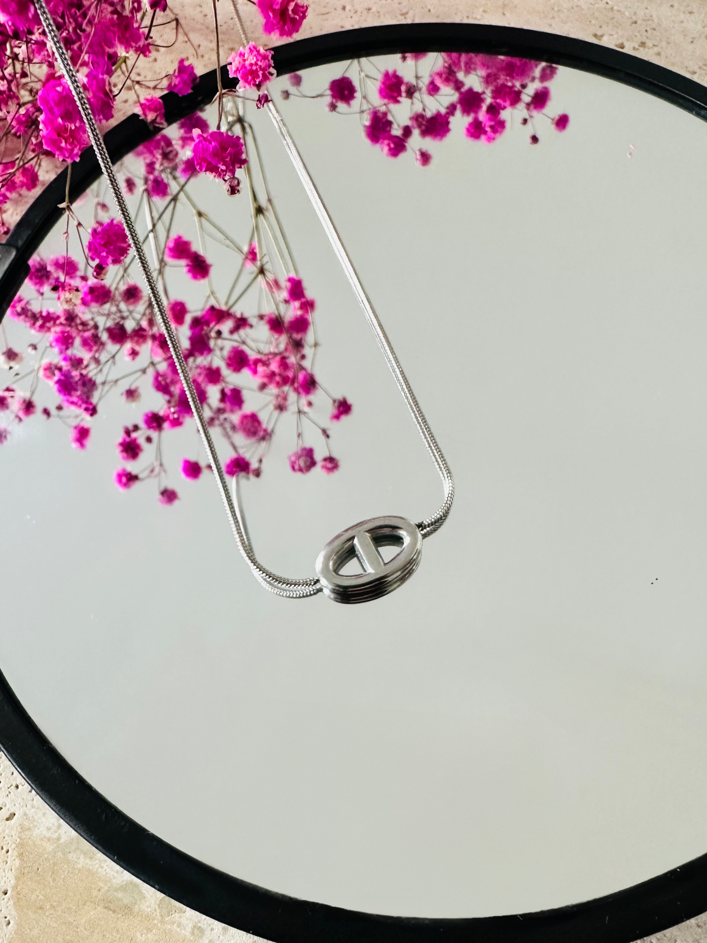 Collier maille marine en acier inoxydable – finition or ou argent