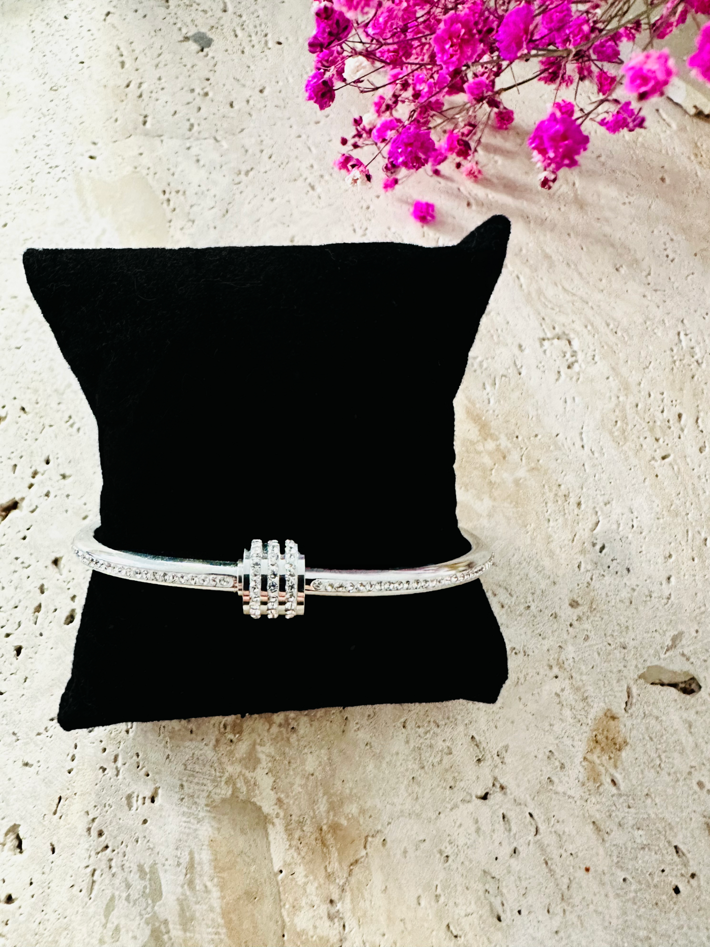 Bracelet Jonc Élégance Zircon - Finition Or ou Argent
