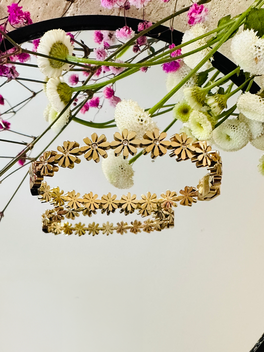 Bracelet Daisy – Acier inoxydable doré 18k