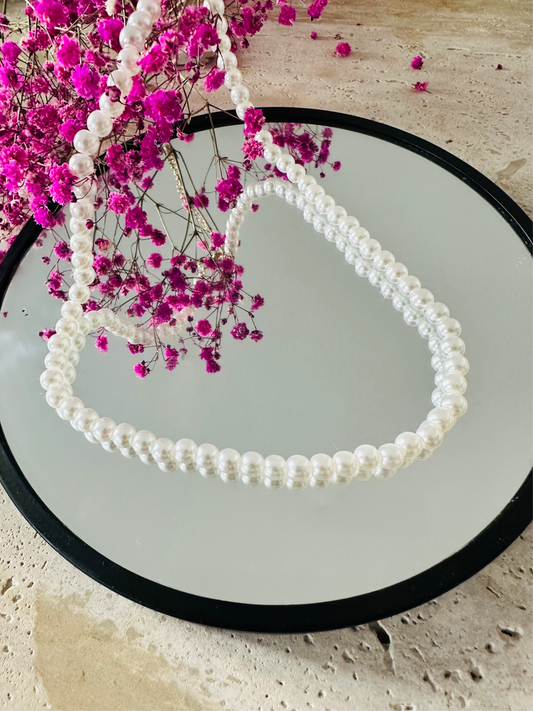 Collier Ras-du-Cou Perles Blanches