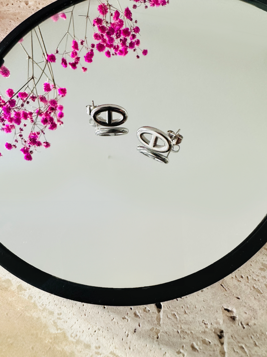 Boucles d’Oreilles Ovales | Finition Or ou Argent