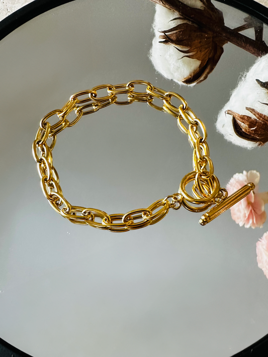 Bracelet à Maillons Dorés