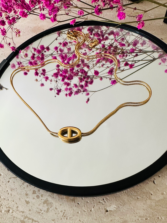 Collier maille marine en acier inoxydable – finition or ou argent
